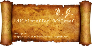 Mühlsteffen József névjegykártya