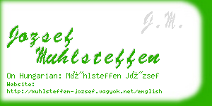 jozsef muhlsteffen business card